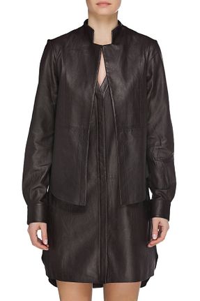 پیراهن قهوه ای زنانه Halston Heritage - کد 4075527