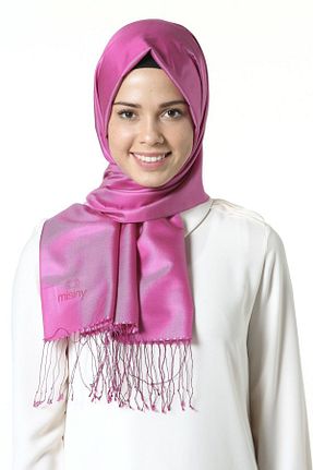 شال صورتی زنانه ابریشم Misiny - کد 44609854