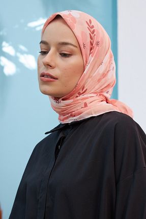روسری صورتی پنبه ای İpekhan - کد 446603648