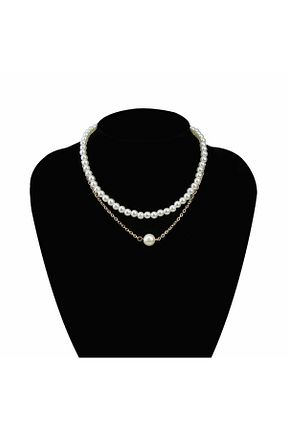 گردنبند مروارید طلائی مروارید اقیانوس Roe takı aksesuar - کد 649134792