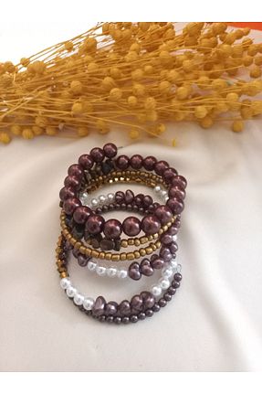 دستبند جواهر قهوه ای زنانه منجق İPAR AKSESUAR - کد 649136429