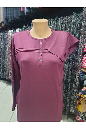 بلوز حجاب زرشکی زنانه sercan konfeksiyon - کد 649189095
