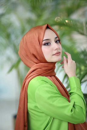 شال نارنجی زنانه پلی استر کد 647436994