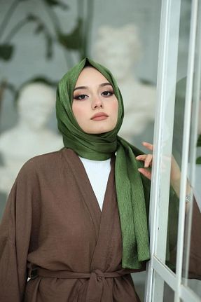شال سبز زنانه پلی استر Şehr-i Şal İstanbul - کد 649001092