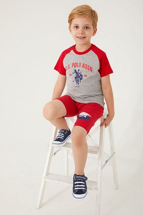 ست بالاتنه و پائین تنه طوسی بچه گانه بافتنی U.S. Polo Assn. - کد 649439616