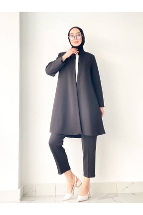 ست بالاتنه و پائین تنه حجاب مشکی زنانه Asimetrik CNG MODA - کد 650124438
