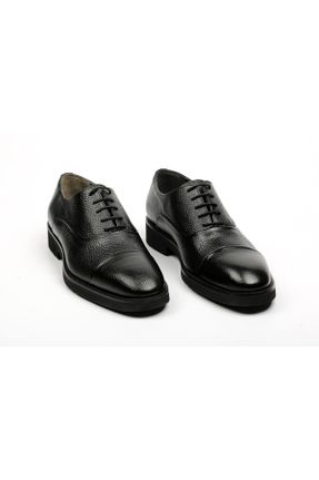 کفش کلاسیک مشکی مردانه چرم طبیعی پاشنه کوتاه ( 4 - 1 cm ) کد 650212792