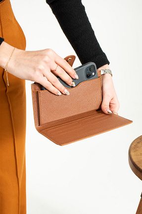 کیف پورتفوی و کلاچ قهوه ای زنانه چرم مصنوعی Just Polo - کد 650536560
