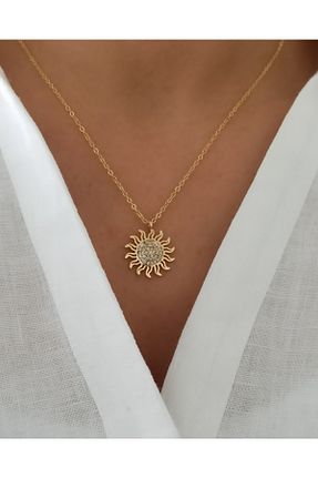 گردنبند جواهر طلائی زنانه زیرکن DENİZDENAL - کد 650634825