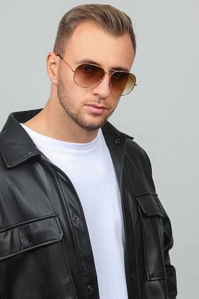عینک آفتابی طلائی زنانه پلاریزه STAOOM - کد 650638850