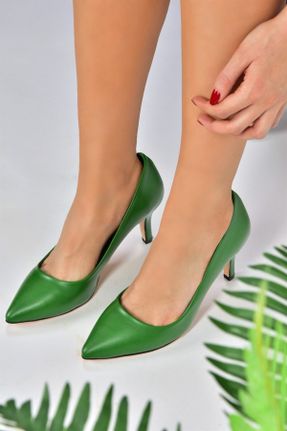 کفش استایلتو سبز پاشنه نازک پاشنه متوسط ( 5 - 9 cm ) کد 234053550