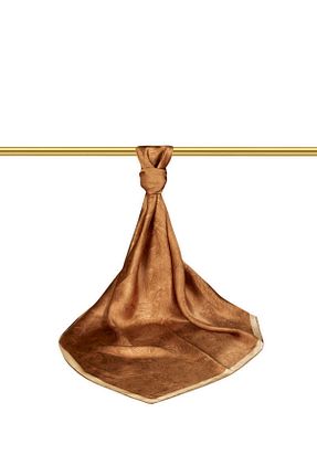 روسری رنگی کرپ ساتن ابریشم Bursa İpek - کد 649424226