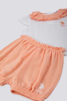 ست نوزادی بژ بچه گانه پنبه ای U.S. Polo Assn. - کد 649433261