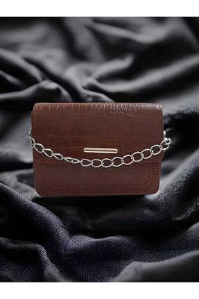 کیف دوشی قهوه ای زنانه چرم مصنوعی FAPS - کد 649661496