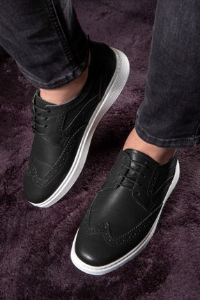 کفش کژوال مشکی مردانه چرم طبیعی پاشنه کوتاه ( 4 - 1 cm ) پاشنه ساده کد 99780532