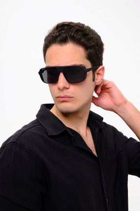 عینک آفتابی مشکی مردانه 59 UV400 پلاستیک مات کد 650180369