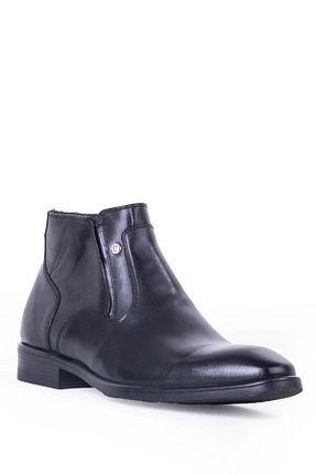 بوت / نیم بوت مشکی مردانه چرم خالص Pierre Cardin - کد 650194126