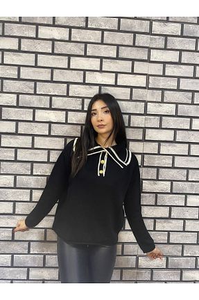 پلیور مشکی زنانه ساده Valiant Moda - کد 650487778