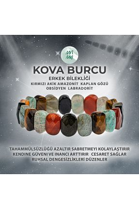 دستبند جواهر رنگی زنانه سنگ طبیعی Deniz Doğal Taş - کد 649427518