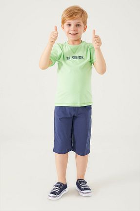 ست بالاتنه و پائین تنه سبز بچه گانه بافتنی U.S. Polo Assn. - کد 649438551