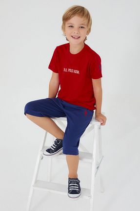 ست بالاتنه و پائین تنه قرمز بچه گانه بافتنی U.S. Polo Assn. - کد 649445872