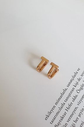 گوشواره جواهر طلائی زیرکن BUNNY - کد 96475061