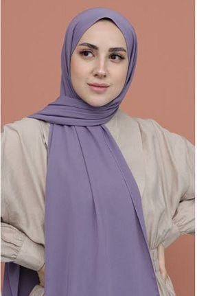 شال بنفش زنانه ابریشم HAR-UM Ticaret - کد 649759920