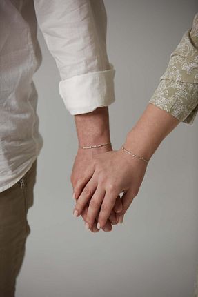 دستبند نقره طلائی زنانه 925 عیار Bommsstore - کد 650135889