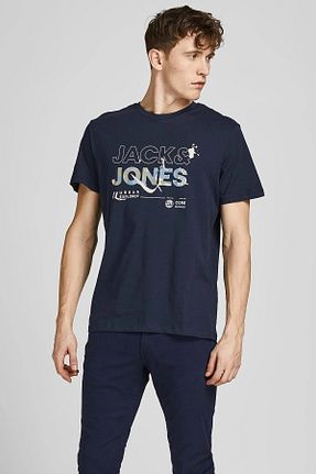 تیشرت سرمه ای مردانه رگولار Jack & Jones - کد 465690289