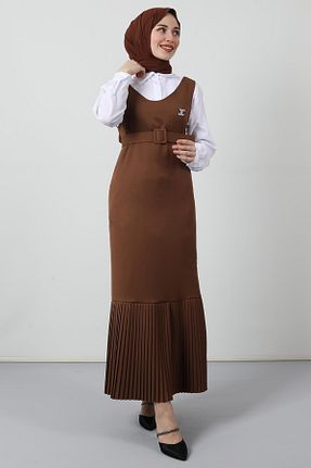 لباس حجاب قهوه ای زنانه Jile Giza Giyim - کد 650285012