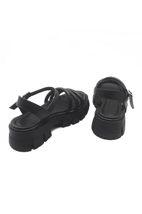 صندل مشکی زنانه پاشنه تخت DUYGUSHOESBAG - کد 270502877