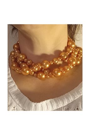 گردنبند جواهر آبی زنانه مروارید İPAR AKSESUAR - کد 380729436
