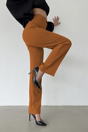 شلوار قهوه ای زنانه بافتنی Ortaya Çık - کد 237927421