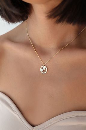 گردنبند نقره طلائی زنانه 925 عیار N!da Jewelry - کد 651040953
