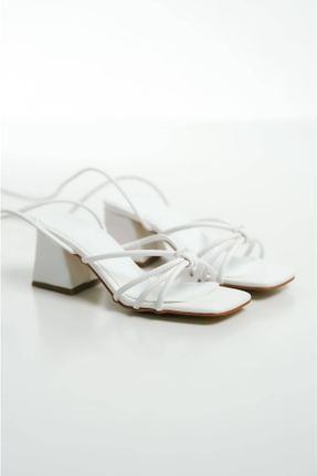 کفش پاشنه بلند کلاسیک سفید زنانه چرم مصنوعی پاشنه ضخیم پاشنه متوسط ( 5 - 9 cm ) کد 652302726
