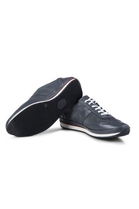 کفش کژوال طوسی مردانه چرم طبیعی پاشنه کوتاه ( 4 - 1 cm ) پاشنه ساده کد 99752498