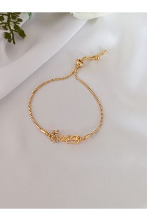 دستبند جواهر طلائی زنانه روکش طلا DENİZDENAL - کد 652450007