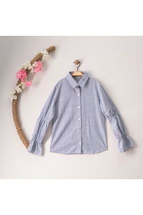 پیراهن آبی بچه گانه رگولار BÜŞRA - کد 653216292