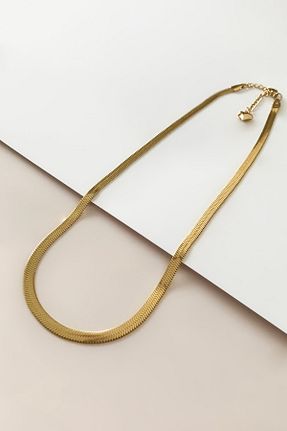 گردنبند استیل ( فولاد ) طلائی زنانه استیل ضد زنگ SilverStone - کد 653265204