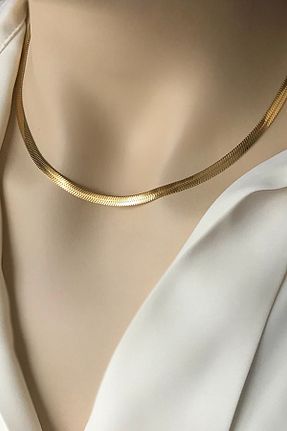 گردنبند استیل ( فولاد ) طلائی زنانه استیل ضد زنگ SilverStone - کد 653265204