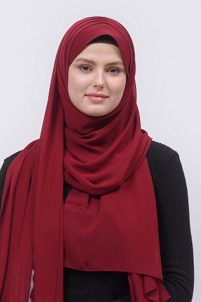 شال زرشکی زنانه شیفون Altobeh - کد 653450845
