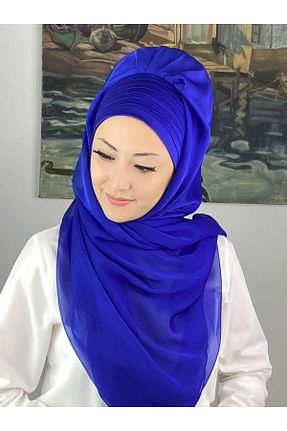 روسری سرمه ای شیفون BUTİKAMBAR - کد 653536892