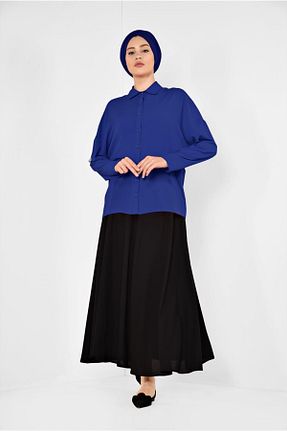 بلوز حجاب سرمه ای زنانه Straight TRENDTESETTÜR - کد 98308403