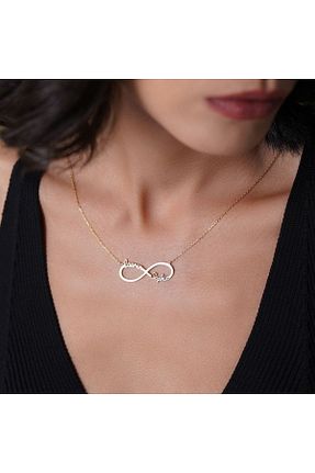 گردنبند نقره طلائی زنانه 925 عیار N!da Jewelry - کد 652388689