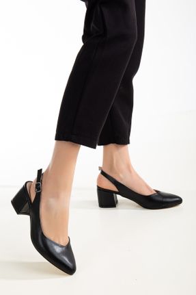 کفش پاشنه بلند کلاسیک مشکی زنانه پاشنه ضخیم پاشنه متوسط ( 5 - 9 cm ) کد 652793941