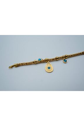 دستبند استیل (فولاد) طلائی زنانه استیل (فولاد) stainless steel - کد 646863879