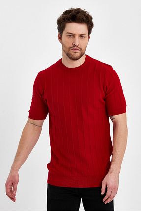 تیشرت قرمز مردانه اسلیم فیت Tarz Cool - کد 652866064