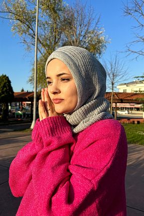 کلاه پشمی طوسی زنانه پنبه ای Mooncorn - کد 461377237