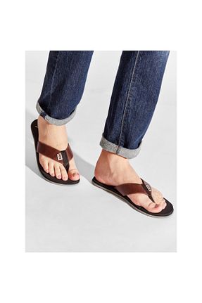 دمپائی اسپرت قهوه ای زنانه چرم خالص Helly Hansen - کد 653185778