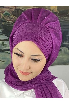 روسری صورتی شیفون BUTİKAMBAR - کد 653533284